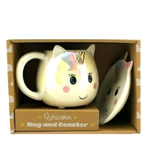 GIFT SET UNICORN MUG & COASTER NEW